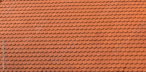 real clay shingle roof tile background pattern