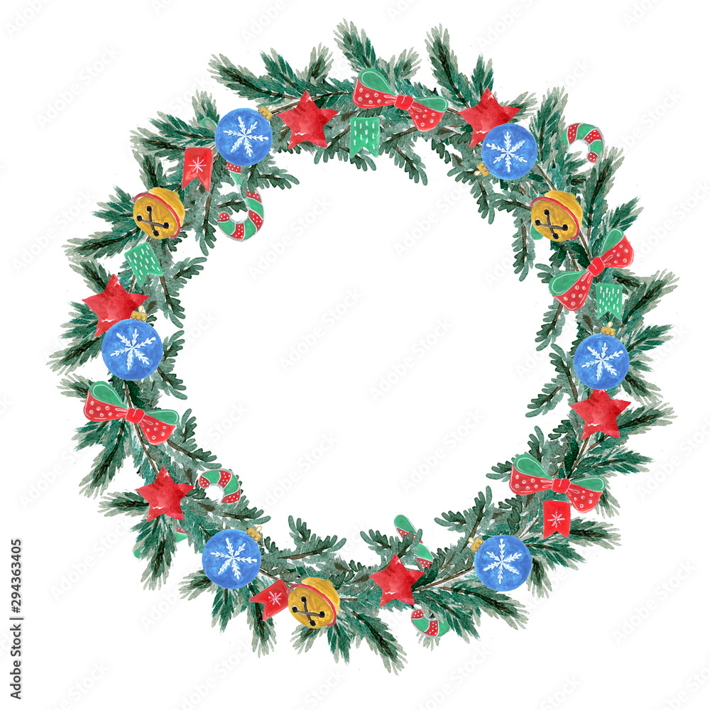 christmas wreath isolated on white background christmas wreath isolated on white background