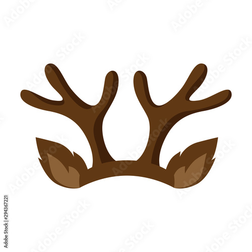 Merry Christmas hat with reindeer horns.