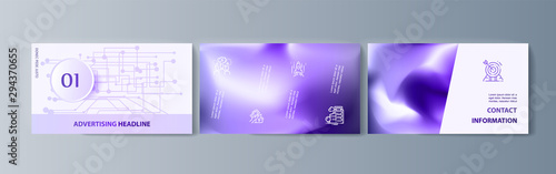 Set of brochures infographics for marketing the promotion goods and services on market