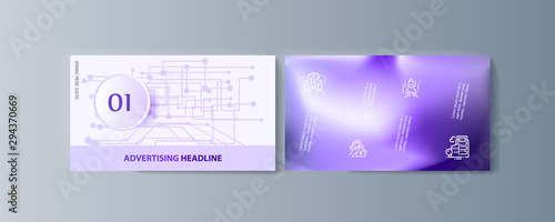 Set of brochures infographics for marketing the promotion goods and services on market
