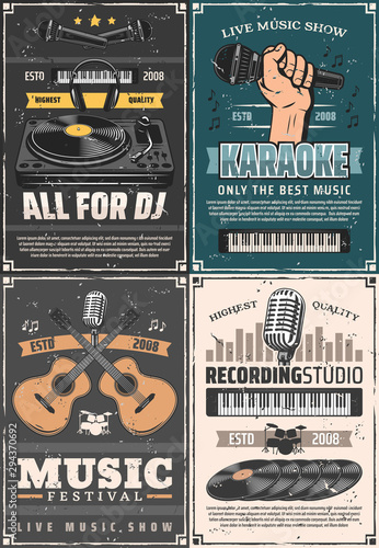Microphone, musical instruments and vinyl records