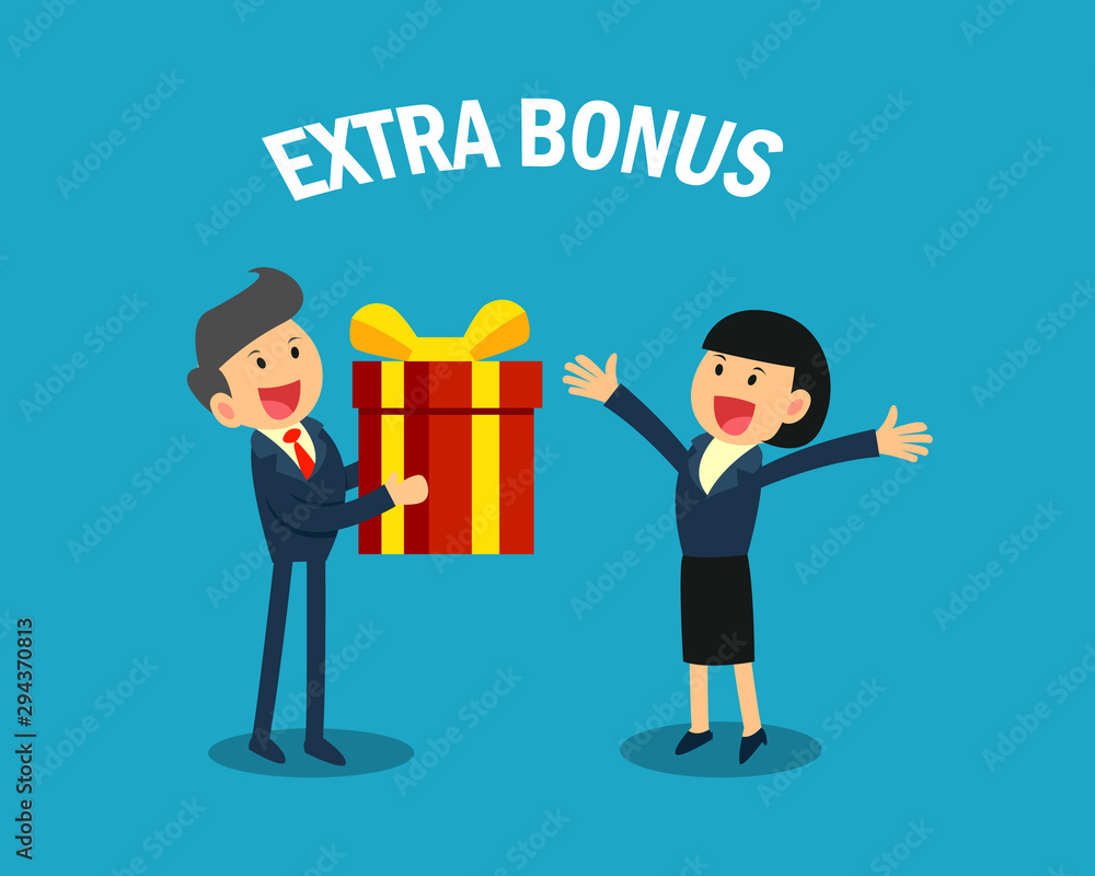 boss giving extra bonus to businesswoman. business celebration concept. boss giving extra bonus to businesswoman. business celebration concept.