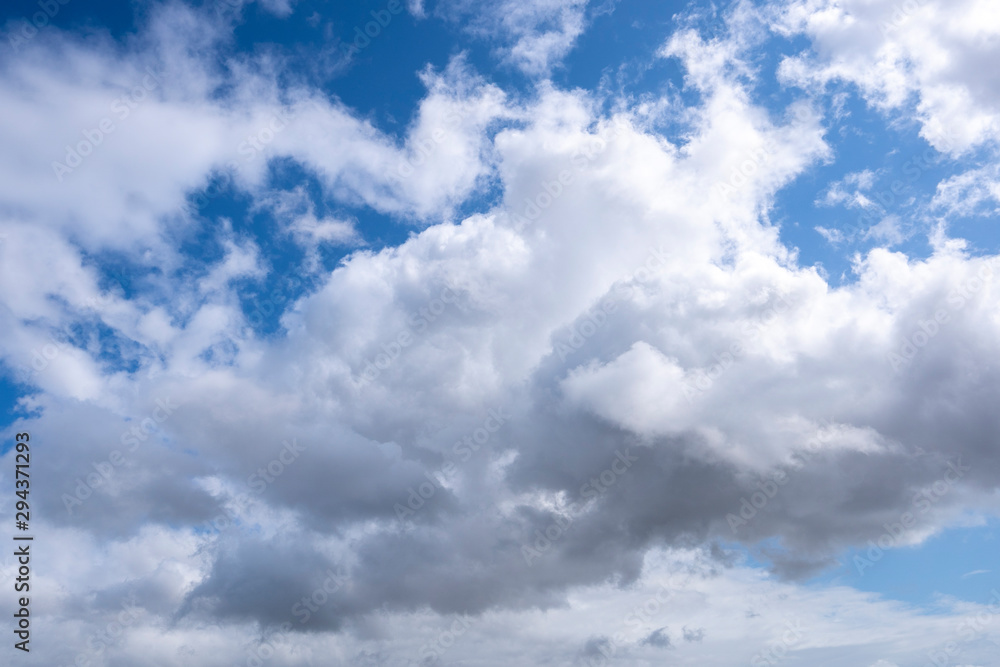 Obraz premium Rainy cloudy sky with light clouds on the sky for using as background