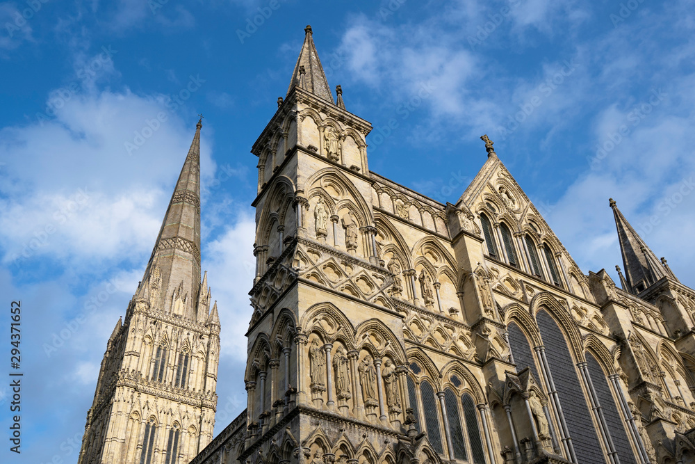 The Cathedral, known as the Cathedral Church of the Blessed Virgin Mary, is an Anglican cathedral in Salisbury, England. It is regarded as one of the leading examples of Early English architecture.