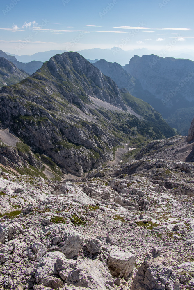 Valley behind Miselj peak, summer time Valley behind Miselj peak, summer time