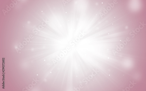 Pink sparkle rays with bokeh abstract elegant background. Dust sparks background.