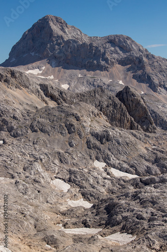 Hribarice mountain plateau with Triglav behind