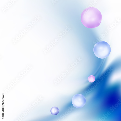 Abstract pearl background Blue wave background eps10