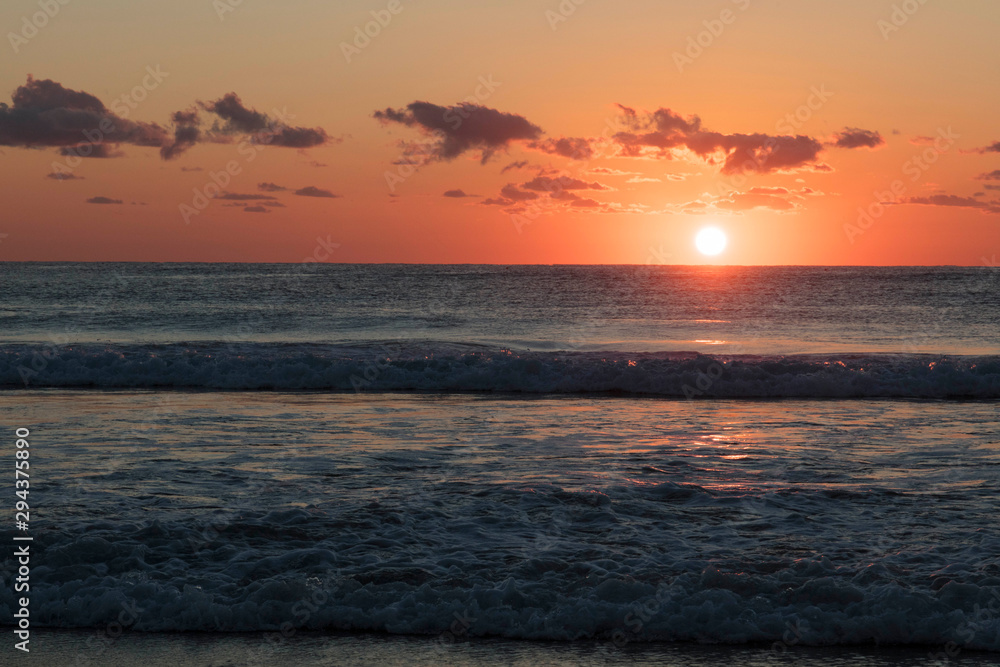 Sunrise across the ocean