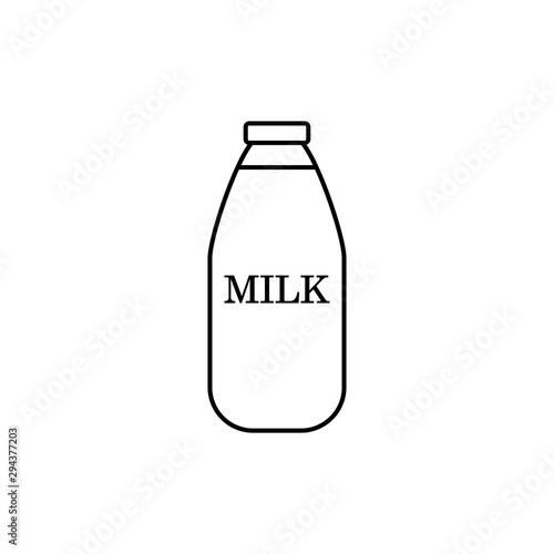 Milk bottle icon vector isolated on white background. Bottle of milk icon