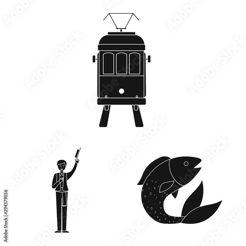 Vector design of and country icon. Set of and Portugal stock vector illustration.