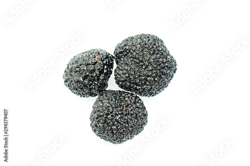 Truffle mushroom. Black gourmet truffle mushroom isolated on white background