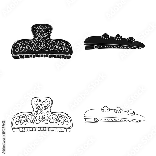 Vector illustration of beauty and fashion icon. Set of beauty and female stock vector illustration.