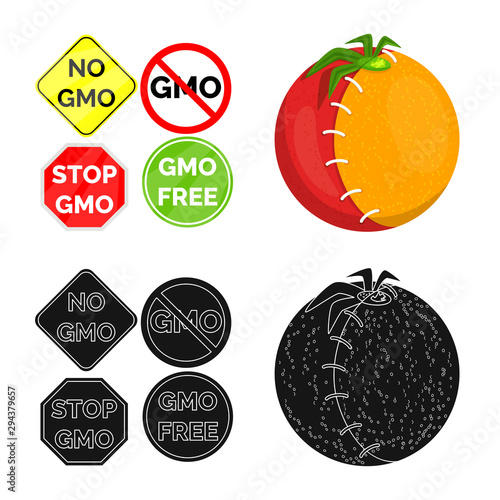 Isolated object of test and synthetic sign. Set of test and laboratory vector icon for stock.