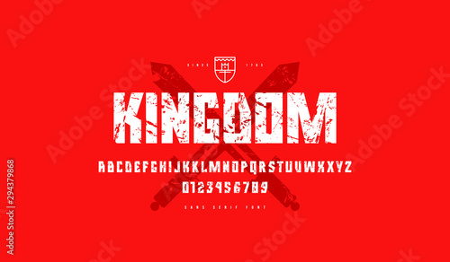 Decorative geometric sans serif font