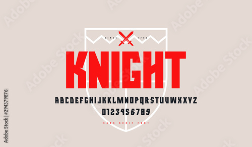 Decorative geometric sans serif font