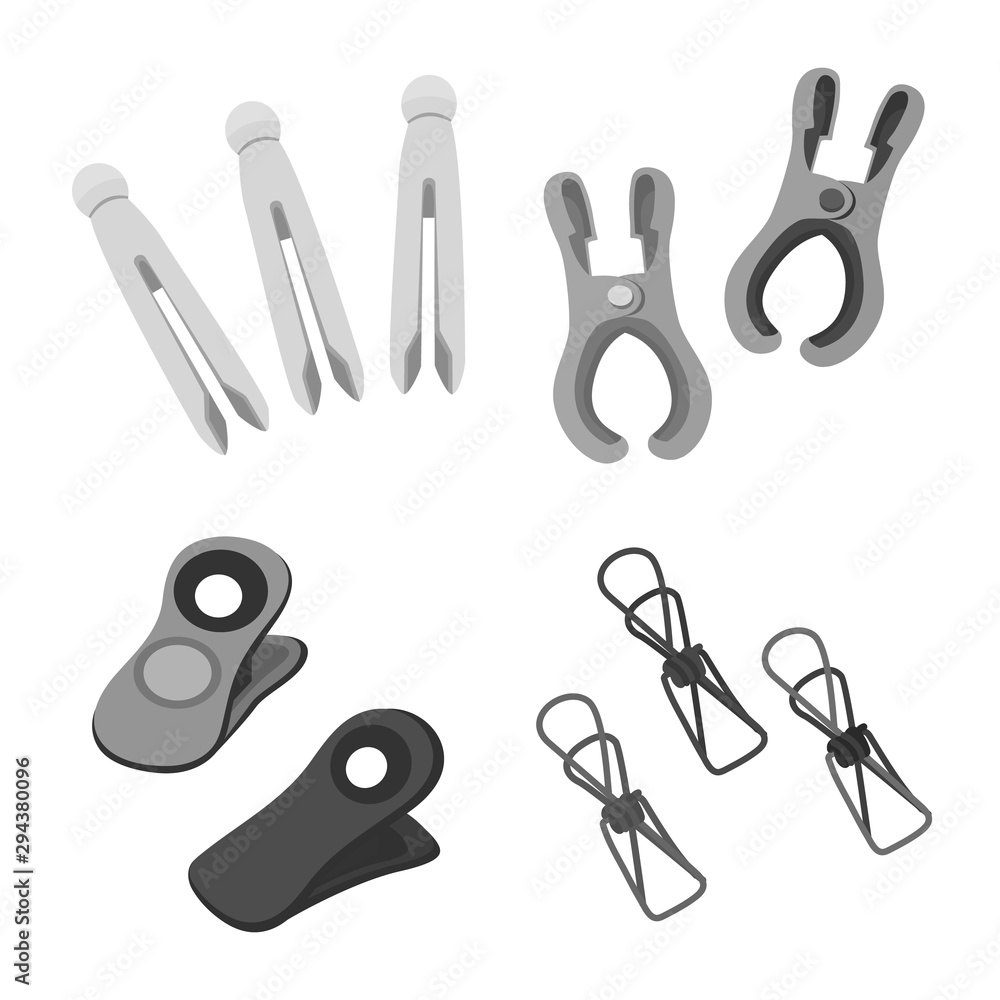 Vector design of hang and collection icon. Set of hang and pins vector icon for stock. Vector design of hang and collection icon. Set of hang and pins vector icon for stock.