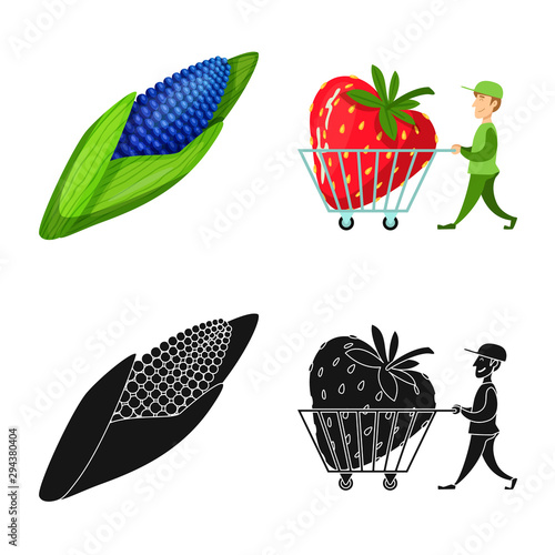 Vector design of test and synthetic logo. Collection of test and laboratory stock vector illustration.