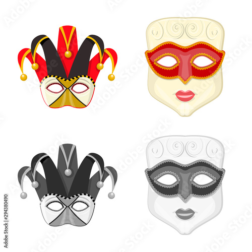 Vector design of luxury and celebration logo. Collection of luxury and hide stock vector illustration.