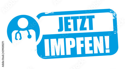 Stempel Jetzt impfen Vektor Illustration