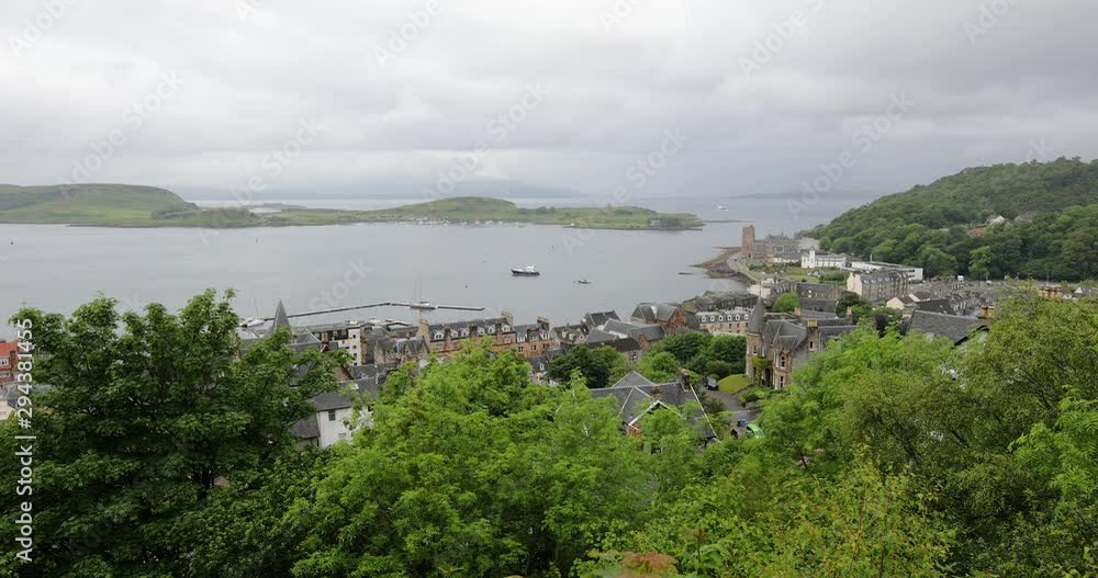 Heart of Oban city top view. Oban is popular resort city in the west of Scotland. Heart of Oban city top view. Oban is popular resort city in the west of Scotland.