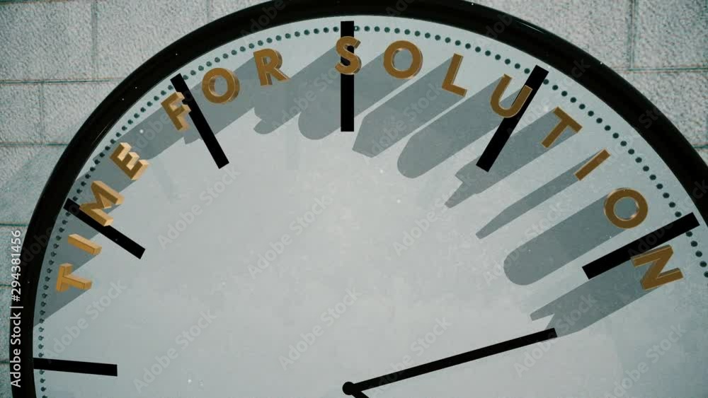 Time for solution on clock animation Time for solution on clock animation