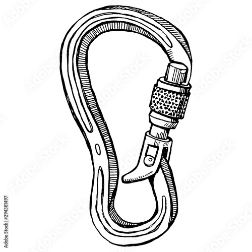 Climbing Carabiner Sketch Icon Stock Illustration  Download Image Now   Computer Graphic Design Design Element  iStock