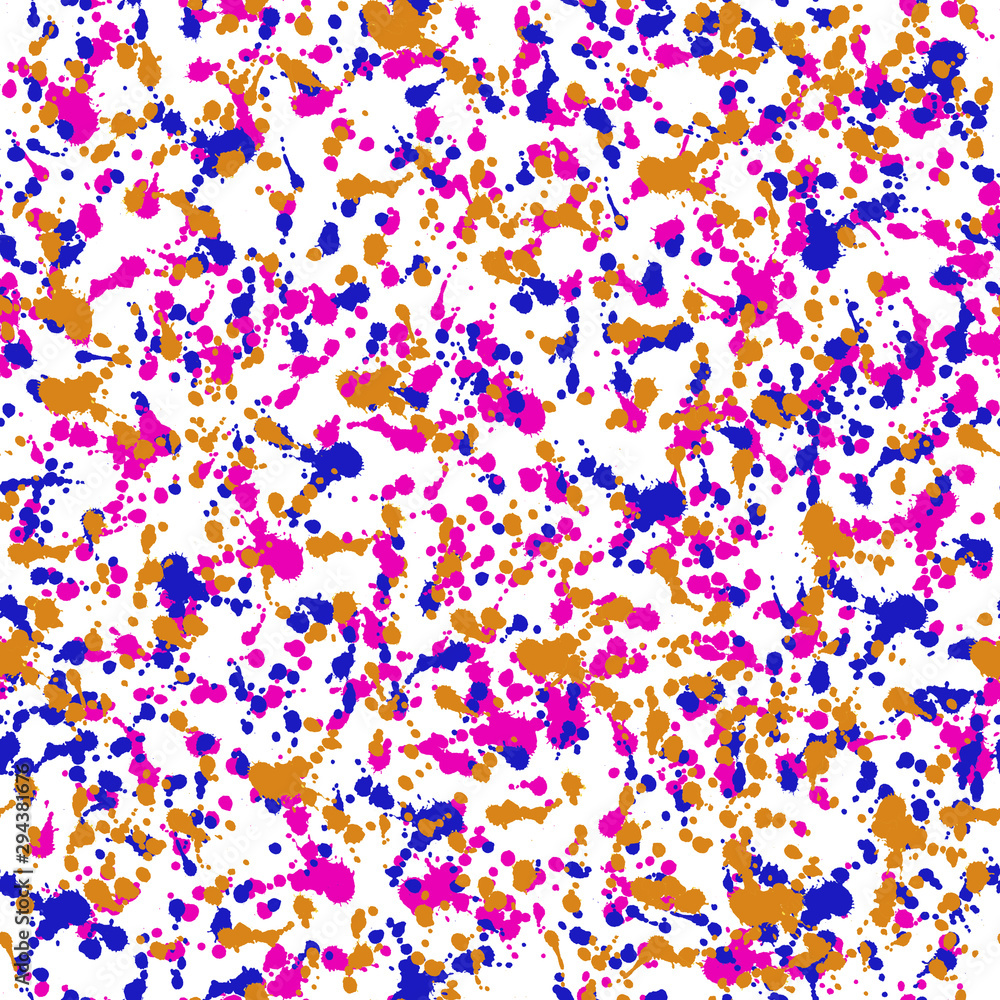 Obraz premium Abstract seamless pattern with color spots and splashes.