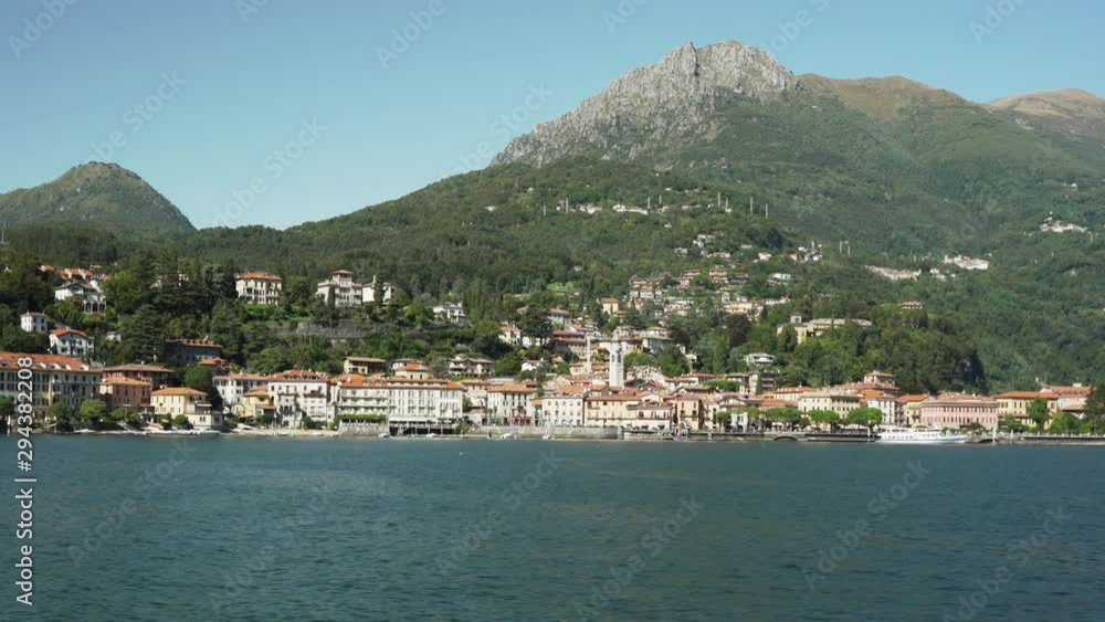 Menaggio cityscape on Lake Como from a boat Menaggio cityscape on Lake Como from a boat