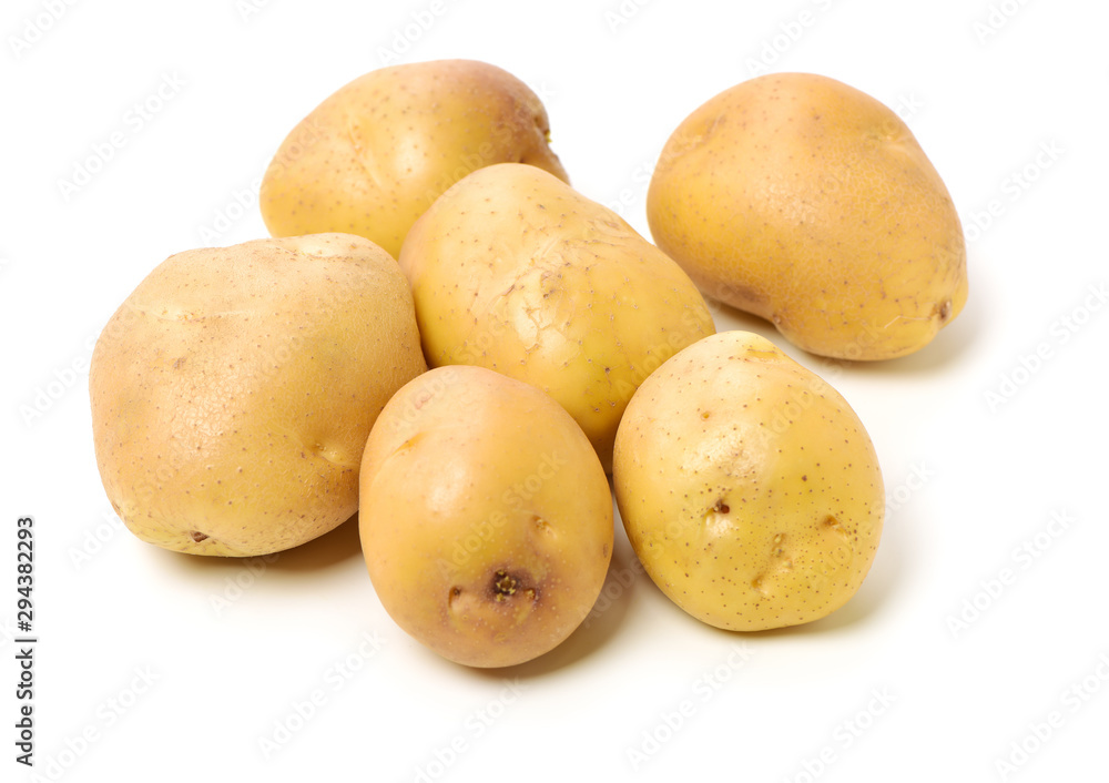 New potato isolated on white background New potato isolated on white background
