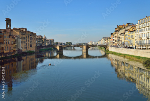 View of river in Florence Italy