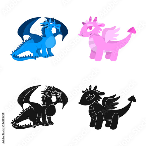 Vector illustration of legend and halloween sign. Collection of legend and history stock vector illustration.
