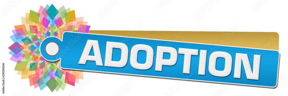 Adoption Blue Colorful Circular Label Adoption Blue Colorful Circular Label