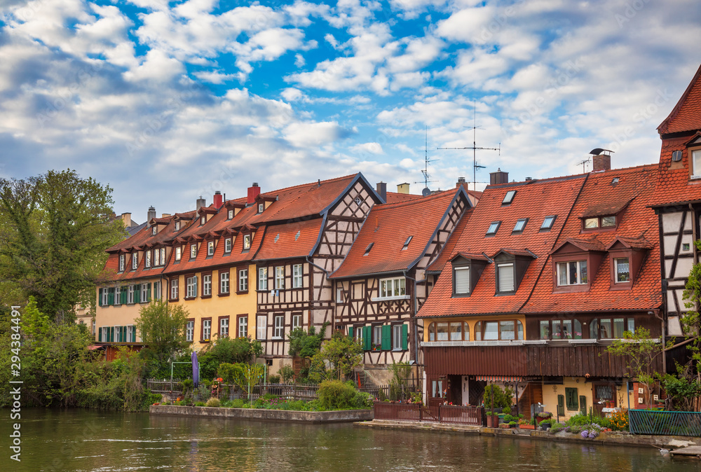Obraz premium Waterfront houses Little Venice Bamberg Old Town Bavaria Germany