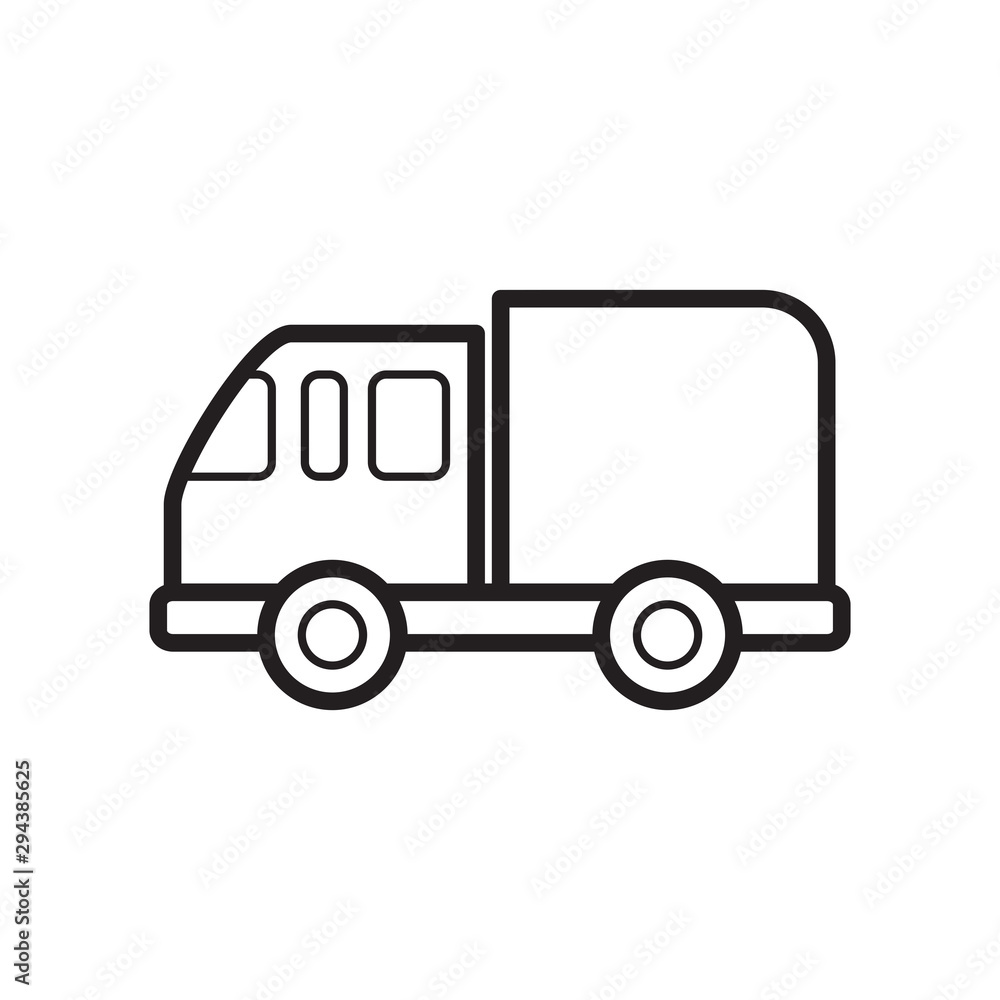 Delivery truck line icon sign symbol Delivery truck line icon sign symbol