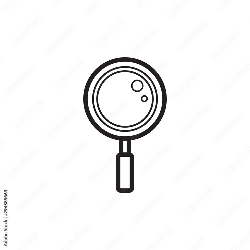 Magnifying glass line icon sign symbol Magnifying glass line icon sign symbol