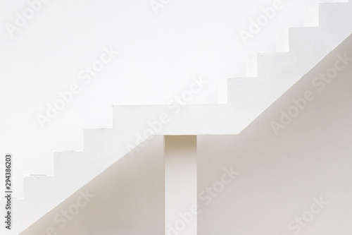 White staircase on concrete wall background  Concept for career path  target aiming  aspiration 