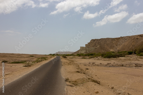 road sky and mountains in PAKISTAN