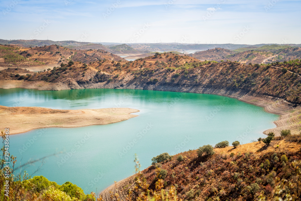 Beautiful Odeleite reservoir, Algarve, Portugal