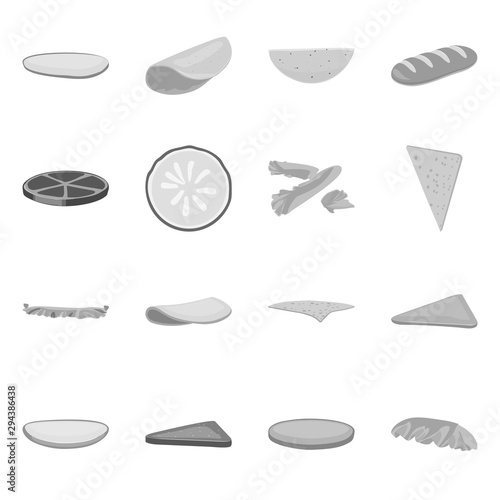 Vector design of breakfast and ingredient icon. Collection of breakfast and cooking stock vector illustration.