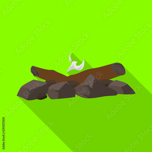 Vector design of bonfire and wooden icon. Set of bonfire and lumber vector icon for stock.