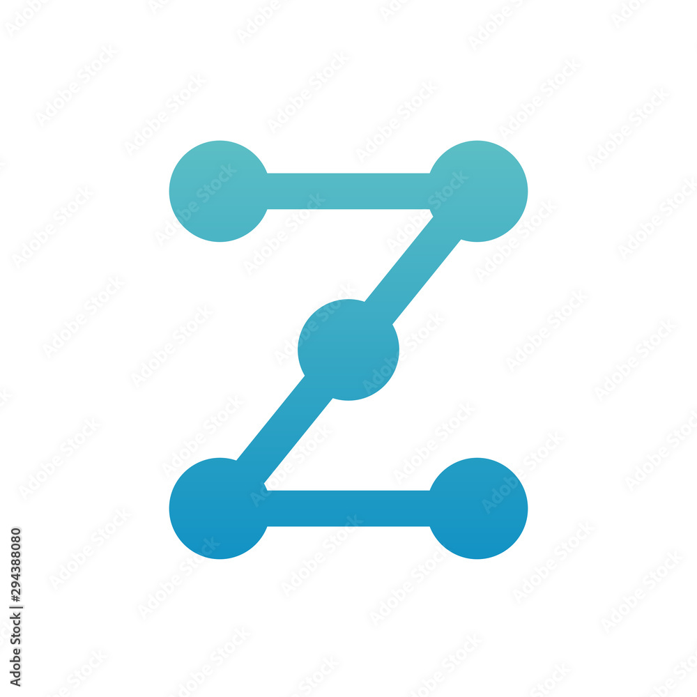 Letter Z Logo design, network connection icon, share symbol design Letter Z Logo design, network connection icon, share symbol design