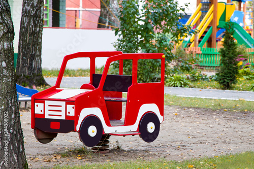 Playground. Cars. Slides. Educational games for children. Leisure.