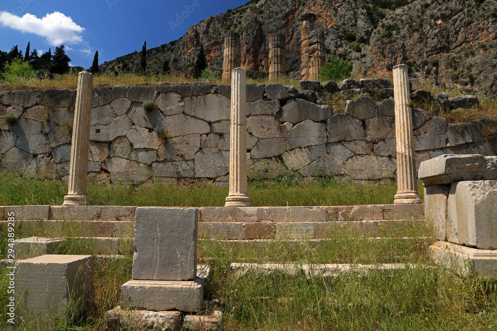 Stoa of the Athenians, Sanctuary of Apollo, Delphi, Greece