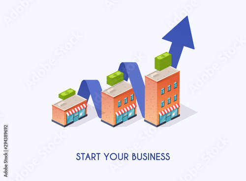 Starts your business. Infographic business concept.
