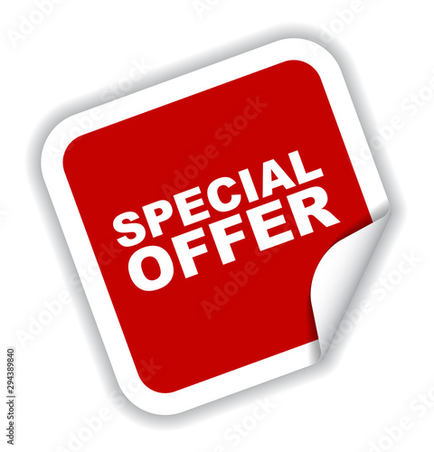 red vector banner special offer