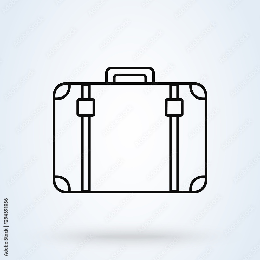 travel bag outline, Simple vector modern icon design illustration. travel bag outline, Simple vector modern icon design illustration.