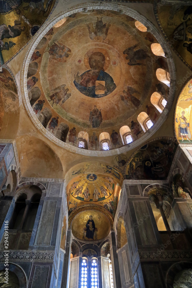Mosaic and fresco, Monastery of Hosios Loukas, Boeotia, Greece