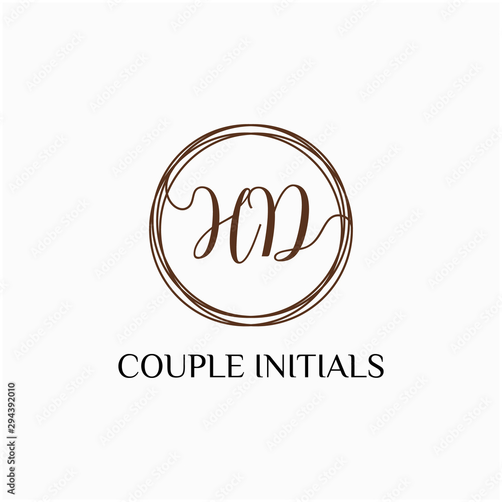 Letter HD logo template. Creative fashion logo design, couple letter , beauty icon. Initial handwriting or handwritten logo for identity. Logo with hand drawn style. wedding concept -vector Letter HD logo template. Creative fashion logo design, couple letter , beauty icon. Initial handwriting or handwritten logo for identity. Logo with hand drawn style. wedding concept -vector